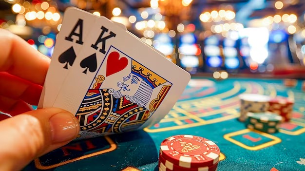 Live Sic Bo croupier rolling dice in professional HD studio
